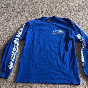 Diamond Cross Ranch graphic long sleeve in blue size medium